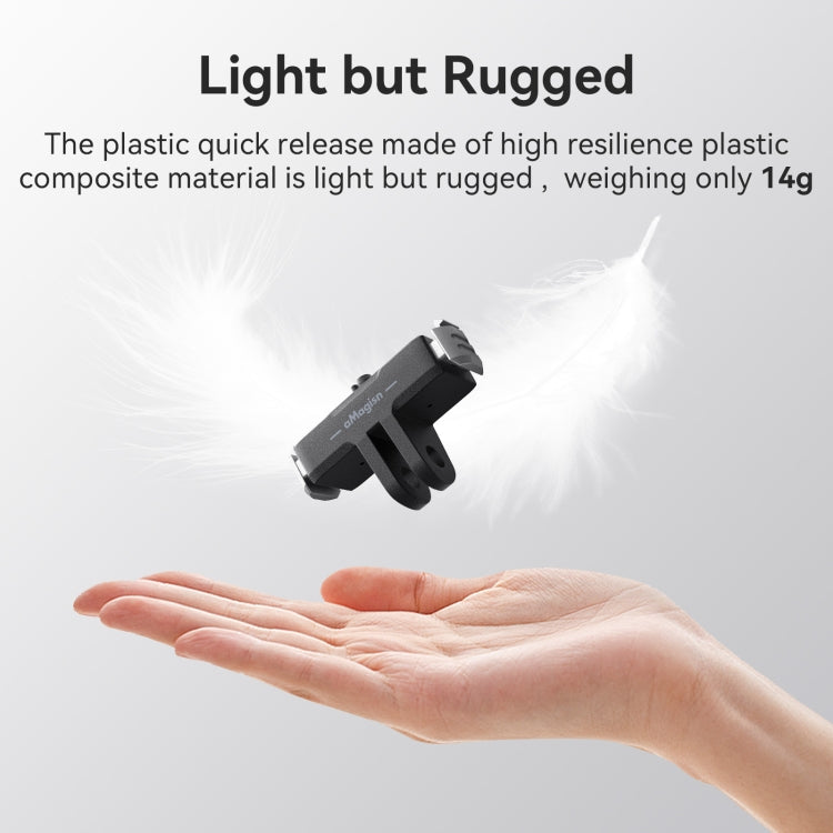 ملحقات محول بلاستيكي بقاعدة مغناطيسية سريعة الفك من aMagisn لكاميرا GoPro HERO13 Black، لكاميرا GoPro HERO13 البلاستيكية