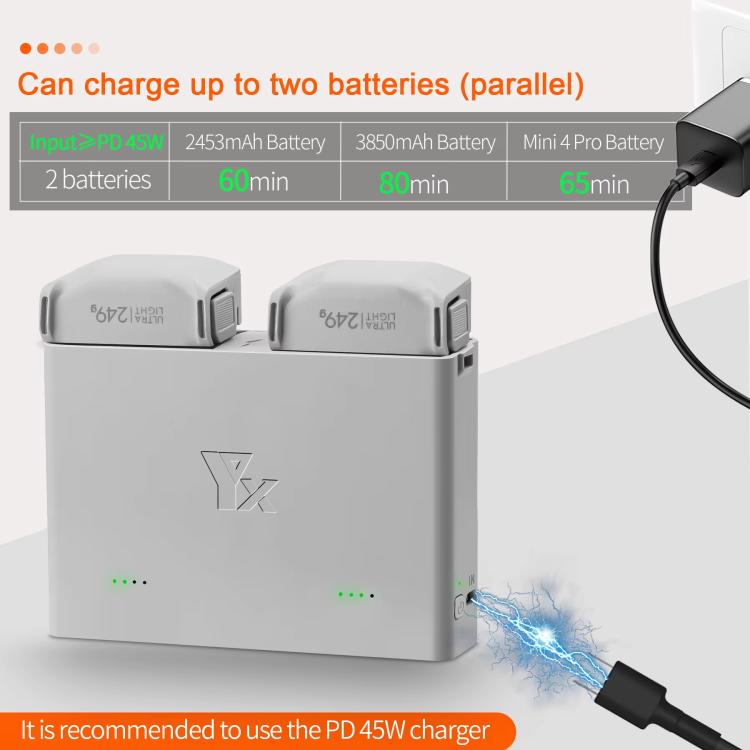 For DJI Mini 4 Pro / Mini 3 Pro / Mini 3 YX Two-Way Charger Battery Manager, Two-Way