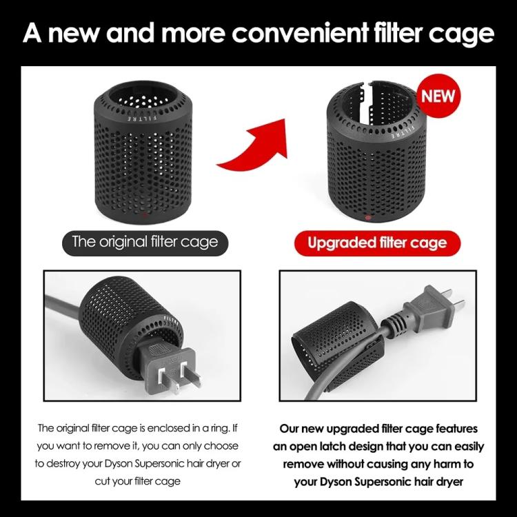 For Dyson HD01 / HD03 / HD08 / HD15 Hair Dryer Open Design Outer Filter Cover Replacement Parts