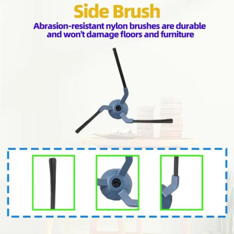 For Eufy X10 Pro Omni Robot Vacuum Replacement Parts, 3pcs Mop Pad, 4pcs Side Brush, Main Brush, 3pcs Filter