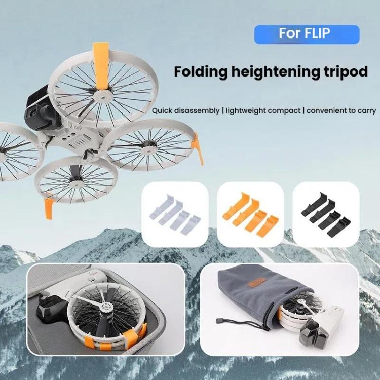 حامل معزز قابل للطي 4 في 1 للطائرة بدون طيار DJI Flip CQT، مقاوم للخدش والتآكل، دعامة واقية للهبوط