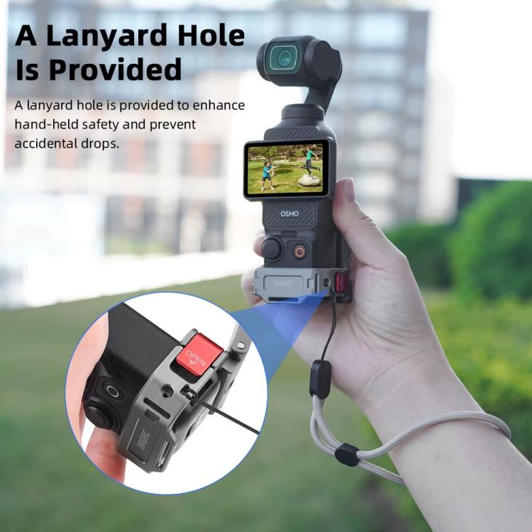 لـ DJI OSMO Pocket 3 BRDRC PO3005 حامل مشبك خلفي متعدد الوظائف بقاعدة مغناطيسية قابلة للتوسيع مع إطار ملحق، قاعدة مغناطيسية
