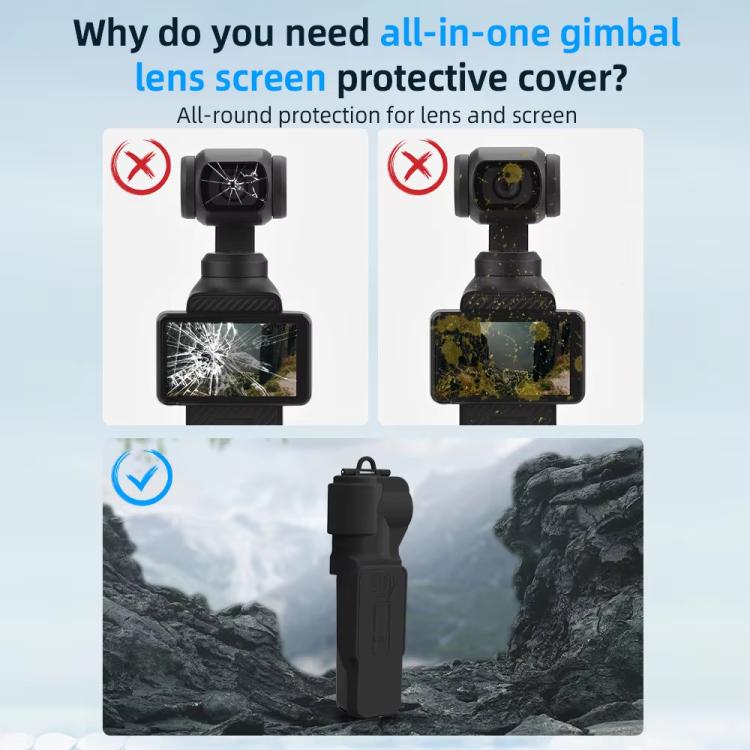 غطاء عدسة BRDRC وحافظة كاميرا وواقي شاشة لملحقات DJI OSMO Pocket 3