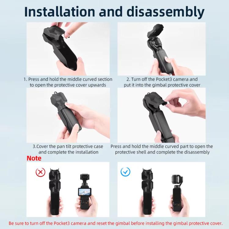 غطاء عدسة BRDRC وحافظة كاميرا وواقي شاشة لملحقات DJI OSMO Pocket 3