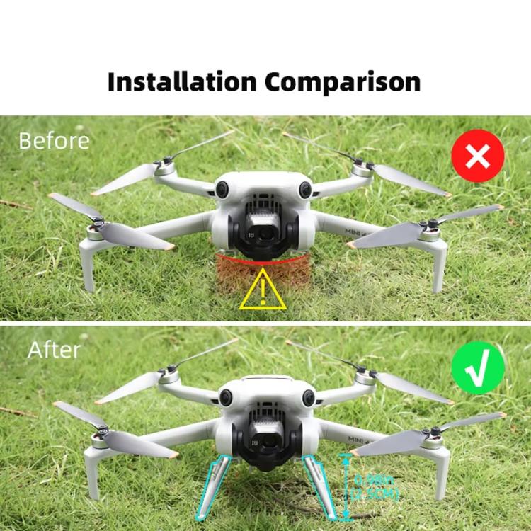 حامل تثبيت قابل للطي لمعدات الهبوط الداعمة لطائرة DJI Mini 4 Pro BRDRC
