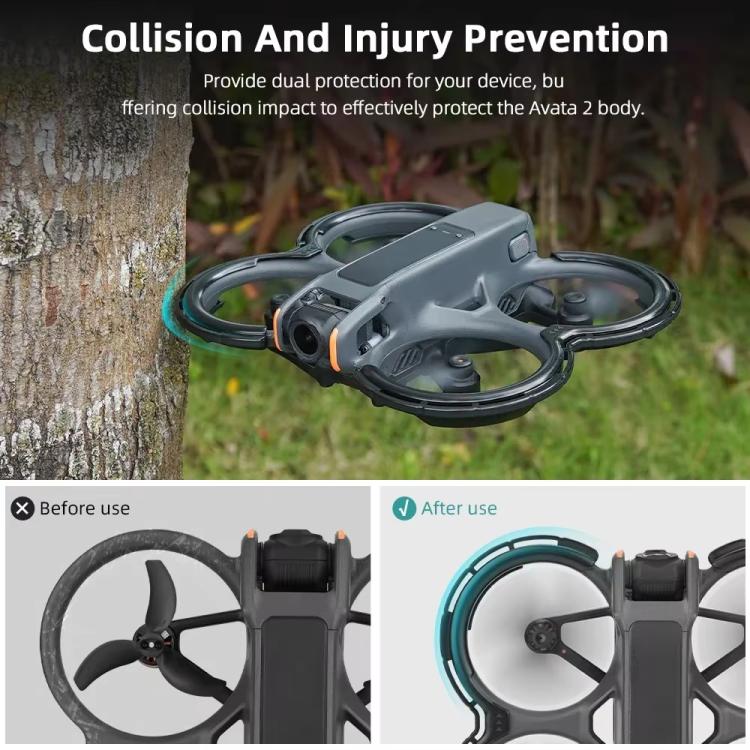 لـ DJI Avata 2 BRDRC واقي مجداف متكامل حلقة مصد من قطعة واحدة