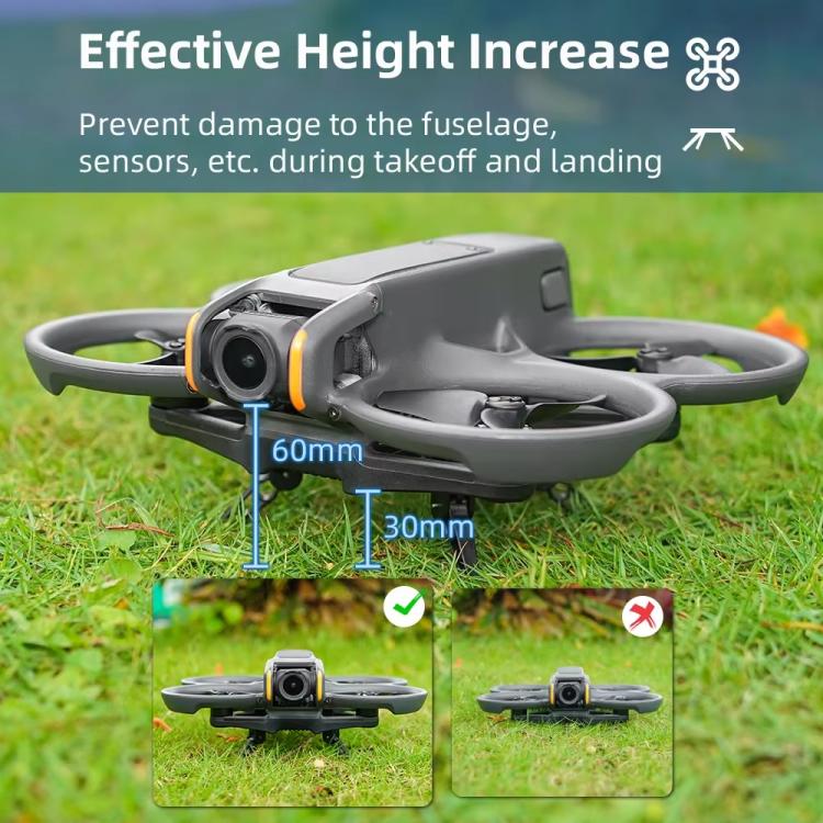 حامل حماية لمعدات الهبوط القابلة للطي والمحسّنة الارتفاع لطائرة DJI Avata 2 BRDRC