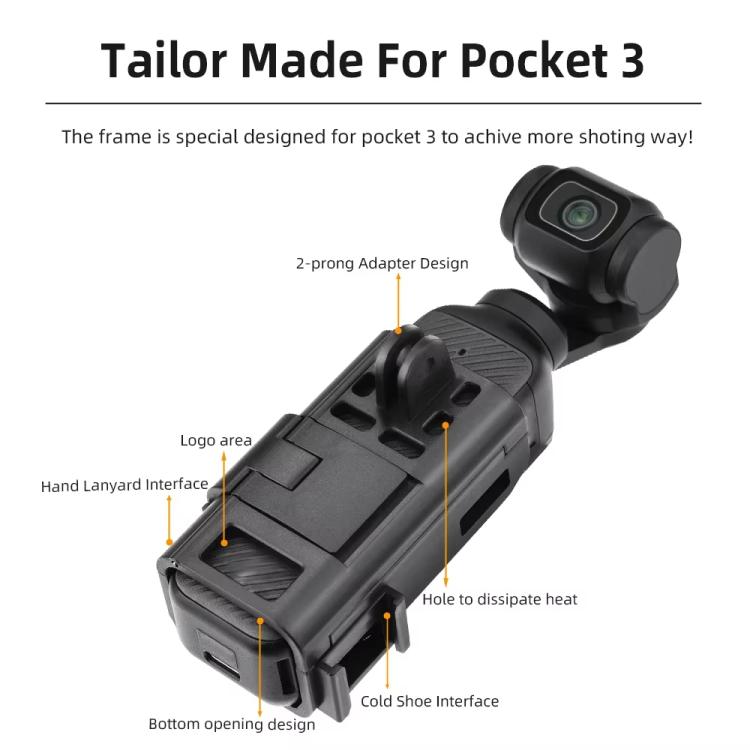 لـ DJI Osmo Pocket 3 Flymile حامل مغناطيسي بقاعدة ثابتة ومشبك خلفي ومحول إطار ملحقات، 4 قطع/مجموعة، 6 قطع/مجموعة