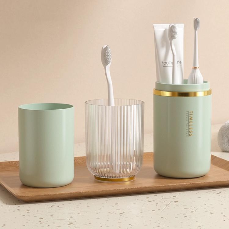Transparent Toothbrush Travel Container Toothpaste Storage Cup Box Organizer, 2-in-1 White, 2-in-1 Green, 3-in-1 White, 3-in-1 Green