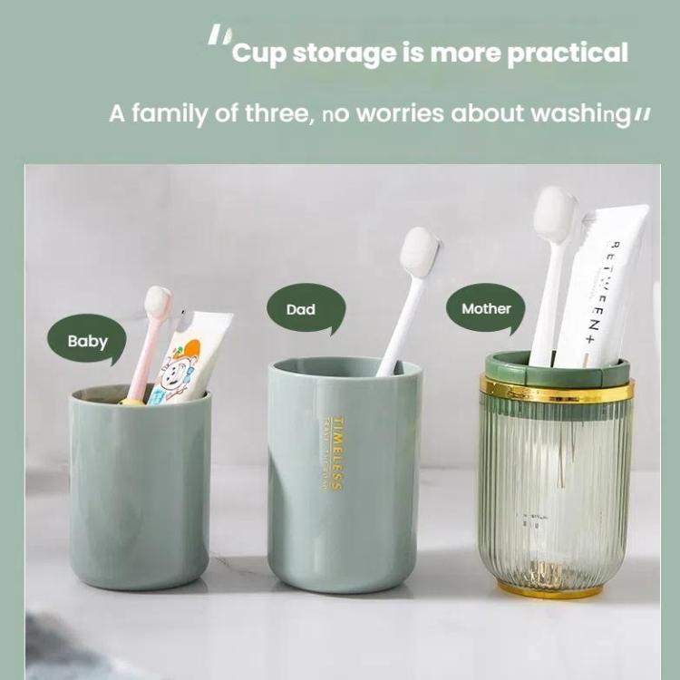 Transparent Toothbrush Travel Container Toothpaste Storage Cup Box Organizer, 2-in-1 White, 2-in-1 Green, 3-in-1 White, 3-in-1 Green