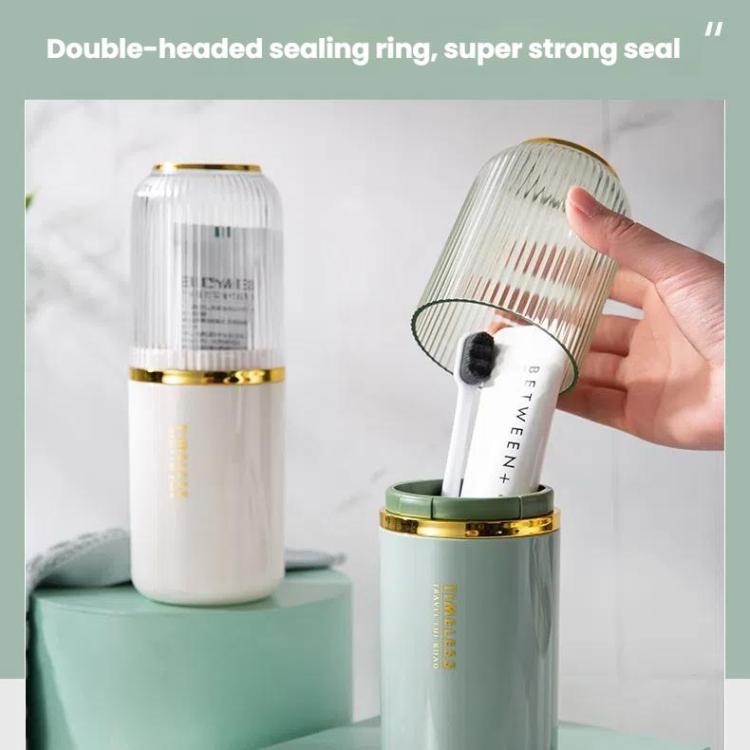 Transparent Toothbrush Travel Container Toothpaste Storage Cup Box Organizer, 2-in-1 White, 2-in-1 Green, 3-in-1 White, 3-in-1 Green