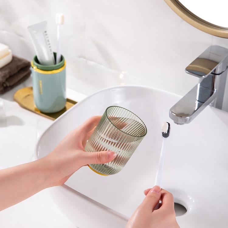 Transparent Toothbrush Travel Container Toothpaste Storage Cup Box Organizer, 2-in-1 White, 2-in-1 Green, 3-in-1 White, 3-in-1 Green
