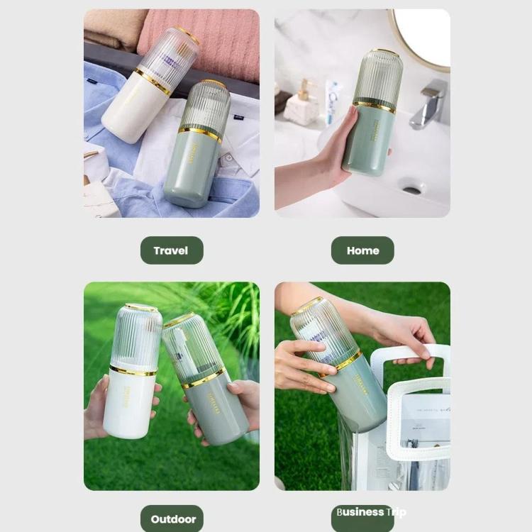 Transparent Toothbrush Travel Container Toothpaste Storage Cup Box Organizer, 2-in-1 White, 2-in-1 Green, 3-in-1 White, 3-in-1 Green