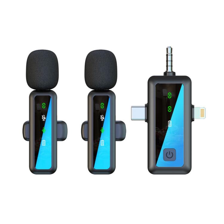 H65 3 In 1 Lavalier Wireless Microphone Outdoor Broadcast Noise Canceling Sports Camera Microphone