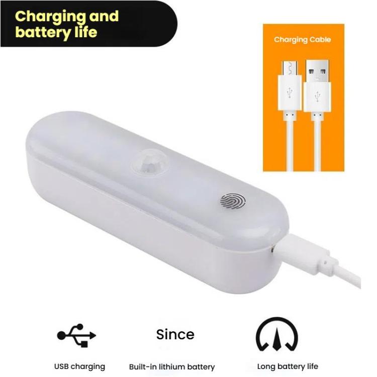 Magnetic LED Cabinet Light Motion Sensor Rechargeable Lamp 20 LEDs 3-color Temperature, A68-3A-11cm