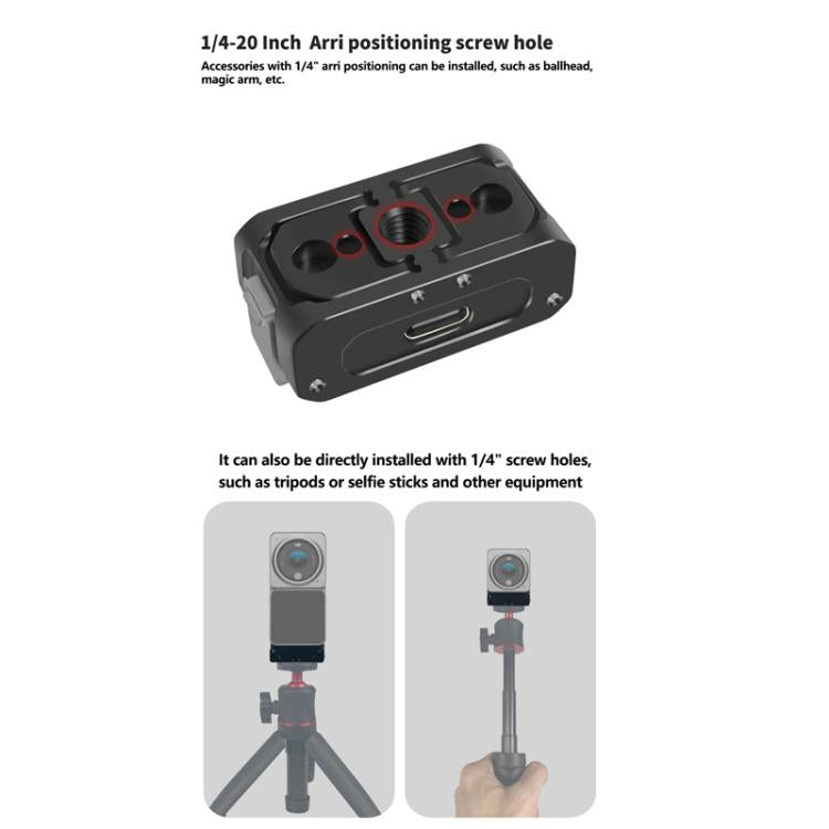 قاعدة شحن مغناطيسية لكاميرا DJI Osmo Action 2 مع فتحة 1/4 بوصة وArri، قاعدة فقط، المجموعة A، المجموعة B، المجموعة C، المجموعة D