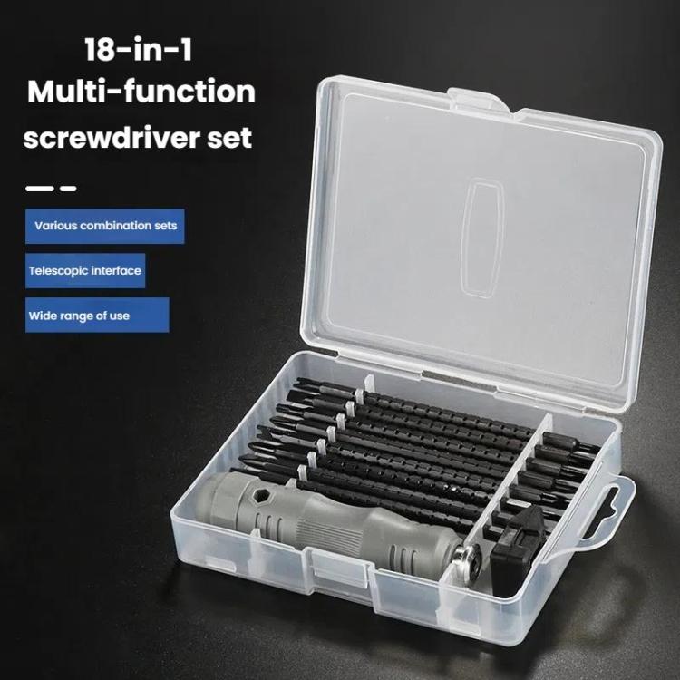 Multifunctional Combination Retractable Dual-purpose Screwdriver Set Iso-U Phillips Screwdriver Repair Tools, 18 In 1