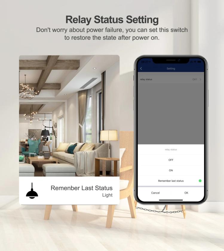 Tuya WiFi Smart Switch Supports Amazon ALEXA/Google HOME Voice Control, 10A, 20A, 30A