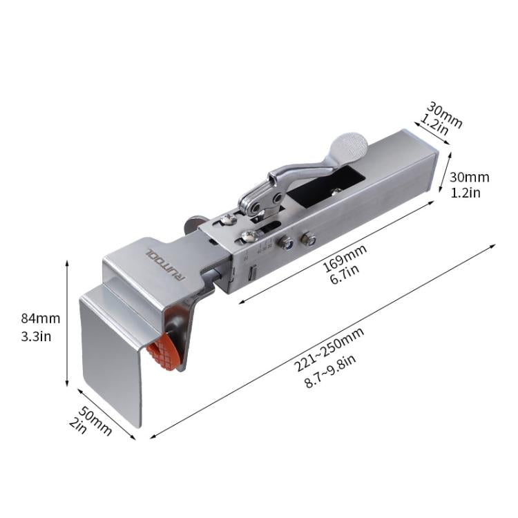 RUITOOL Stainless Steel Push Quick Drawer Clamp Adjustable Telescopic Woodworking Fixture Clamps, Small Bow Clip, Small Bow Clip + 1pc Big Bow Clip Plate