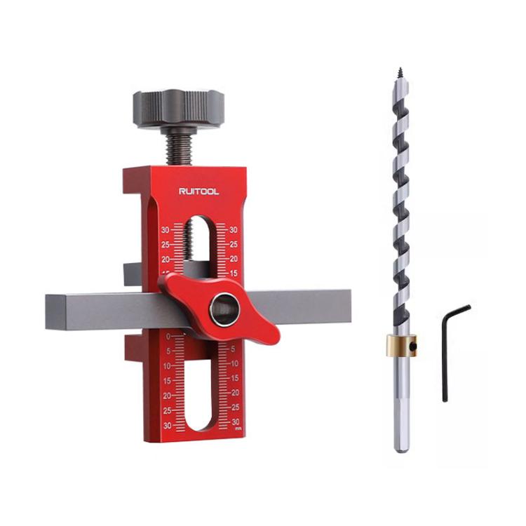 RUITOOL Cabinet Door Installation Locator Aids Adjustable Rebounder Punched Mounting Jig Leveling Device, With 10mm Drill + Brass Limit Ring, With 10mm Drill, With 6/8/10mm Drill Brass Limit Ring + 6/8mm Drill Sleeve, Without Drill