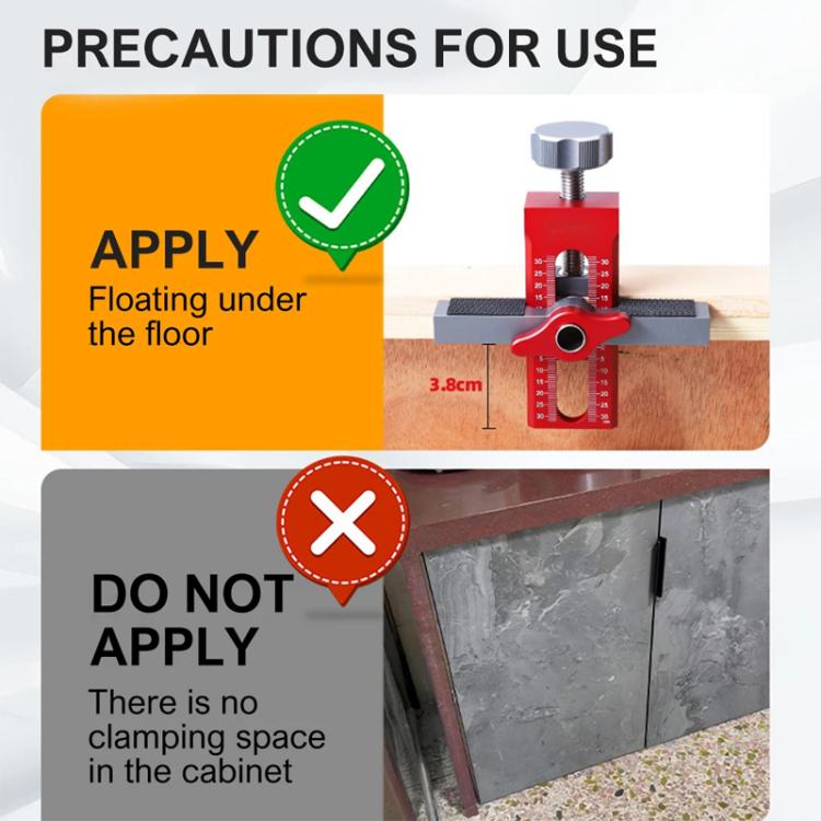 RUITOOL Cabinet Door Installation Locator Aids Adjustable Rebounder Punched Mounting Jig Leveling Device, With 10mm Drill + Brass Limit Ring, With 10mm Drill, With 6/8/10mm Drill Brass Limit Ring + 6/8mm Drill Sleeve, Without Drill