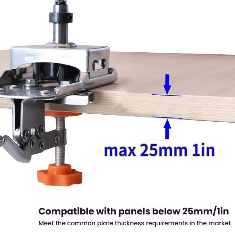 RUITOOL Stainless Steel Hinge Puncher Locator Adjustable Margin Quick Jig Woodworking Closet Door Hinge Punching Tool, 5 In 1, 6 In 1