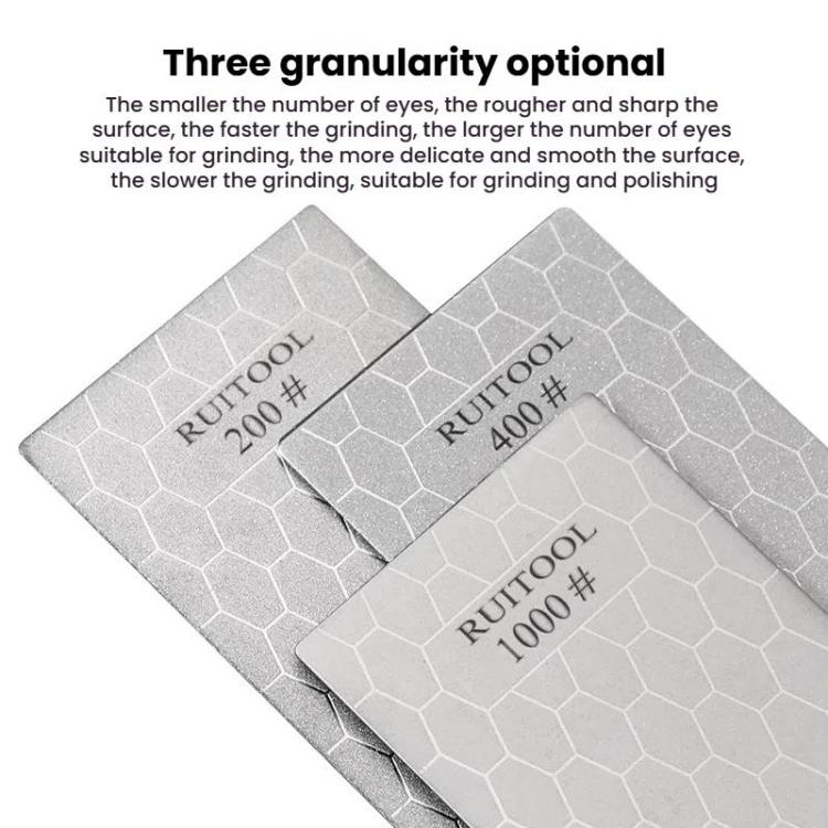 RUITOOL Emery Sharpening Disc Rectangular Diamond Honeycomb Knife Sharpener Household Polishing Tool, 200#, 400#, 1000#