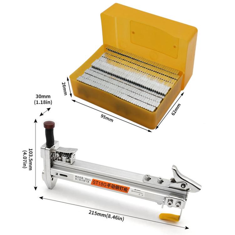 Manual Wire Trough Steel Nail Cement Nail Tool, ST18, 18mm Steel Nails 400pcs /Box