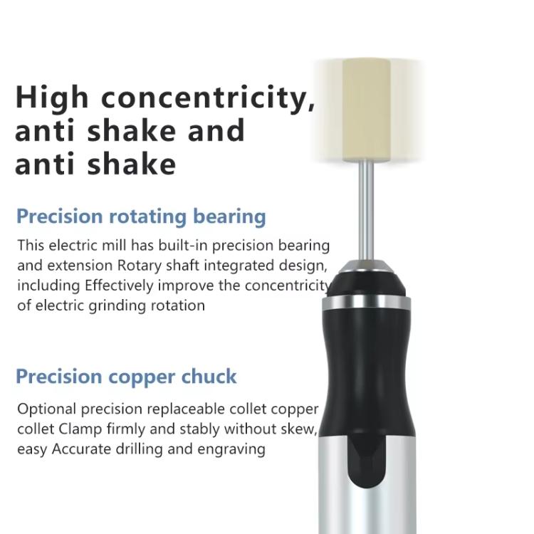MaAnt D2 Rechargeable Speed Regulating Electric Grinding Pen Small Sanding Machine With 7 Sanding Heads, D2