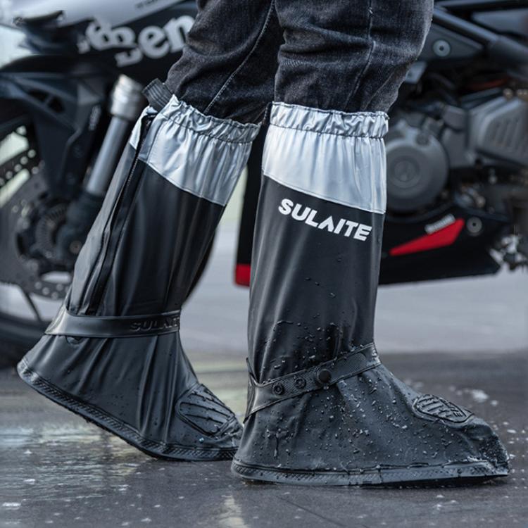 SULAITE Motorcycle Shoe Cover Thickened Anti-slip Wear-resistant Rain Shoes Outdoor Riding Adult Rain Boots, S, M, L, 2XL
