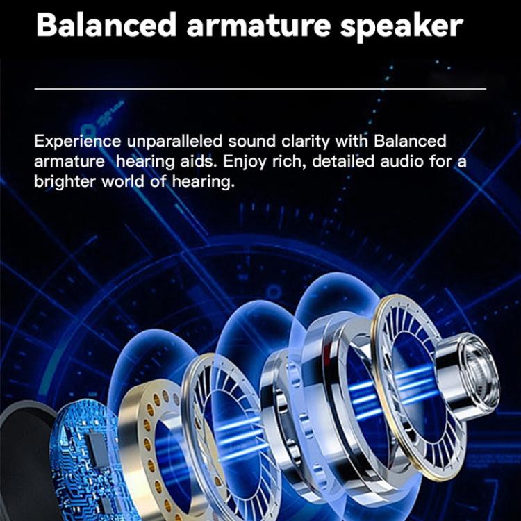 Neck-hanging 16-channel Bluetooth Hearing Aid Rechargeable Sound Amplifier for The Elderly, Bluetooth Hearing Aid