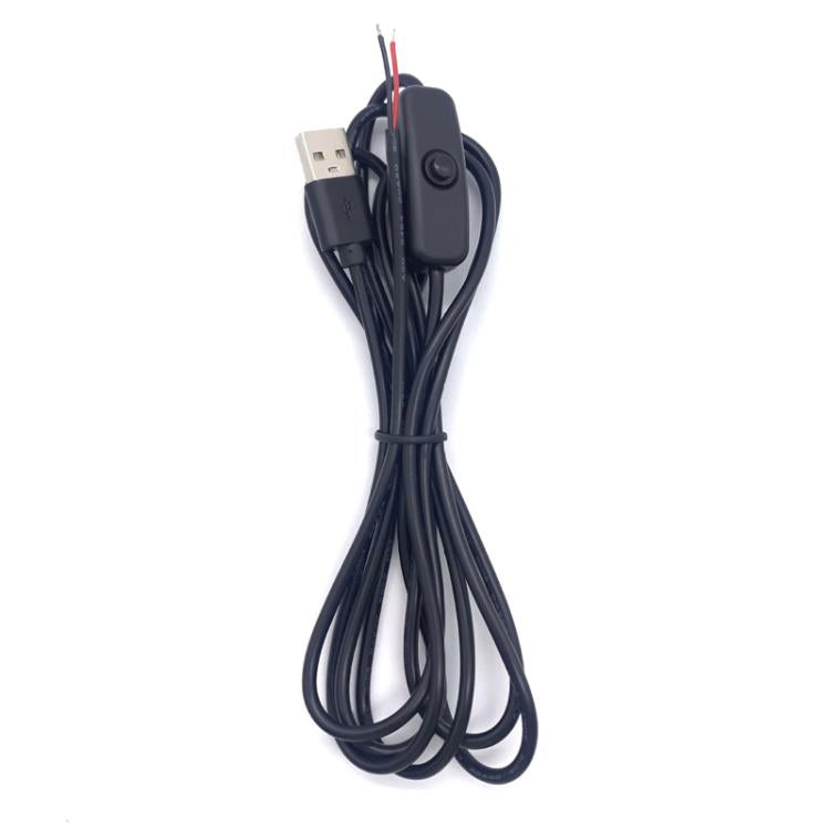 كابل طاقة USB ثنائي السنون 501 كابل زر التحكم في التشغيل والإيقاف شريط إضاءة LED سلك طاقة إضاءة نباتية