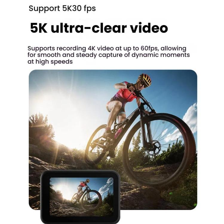 VIRAN V11 Dual-Color Screen 5K HD IP68 Waterproof Six-Axis Anti-Shake Sports Camera