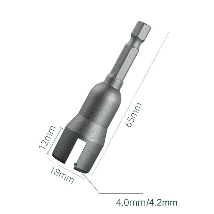 Open Socket Wrench Slotted 65mm Power Wing Butterfly Nut Socket, 4mm, 4.2mm