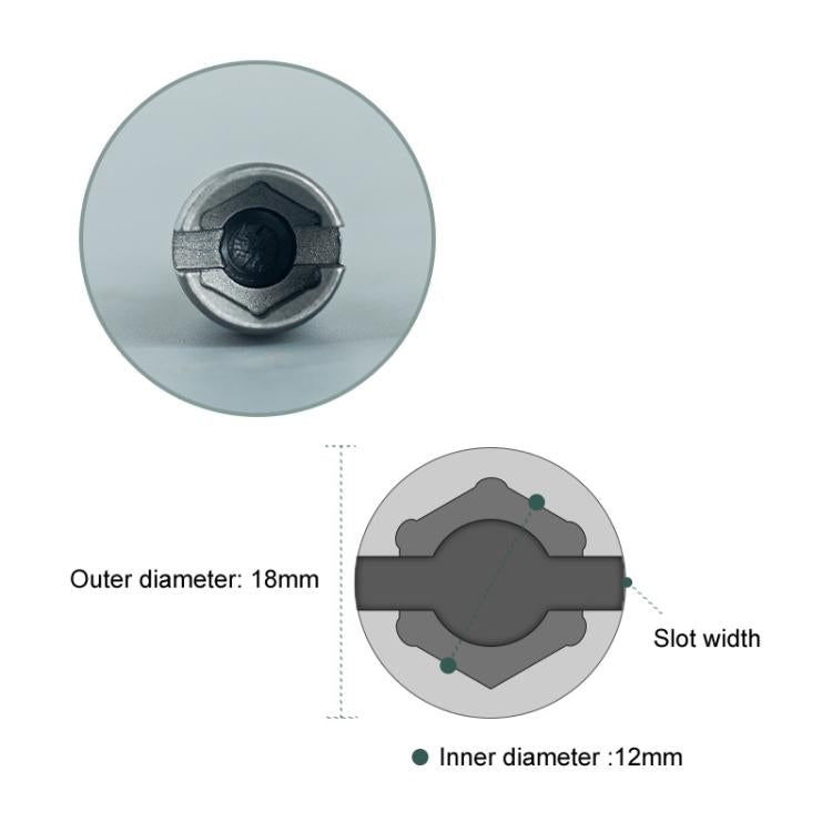 Open Socket Wrench Slotted 65mm Power Wing Butterfly Nut Socket, 4mm, 4.2mm