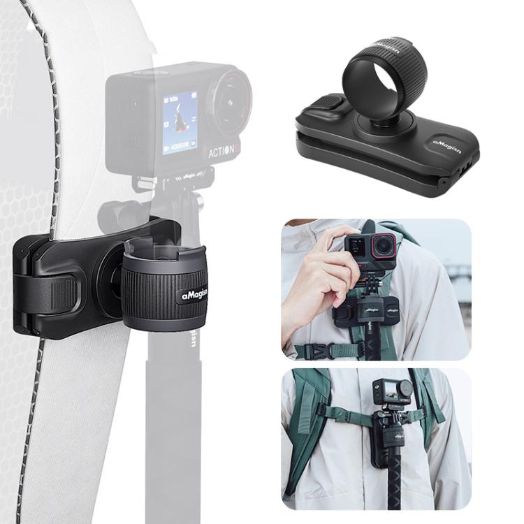 حامل عصا سيلفي من AMagisn، حقيبة ظهر لكاميرا الحركة، ملحق سريع لكاميرا Insta360 / DJI / GoPro