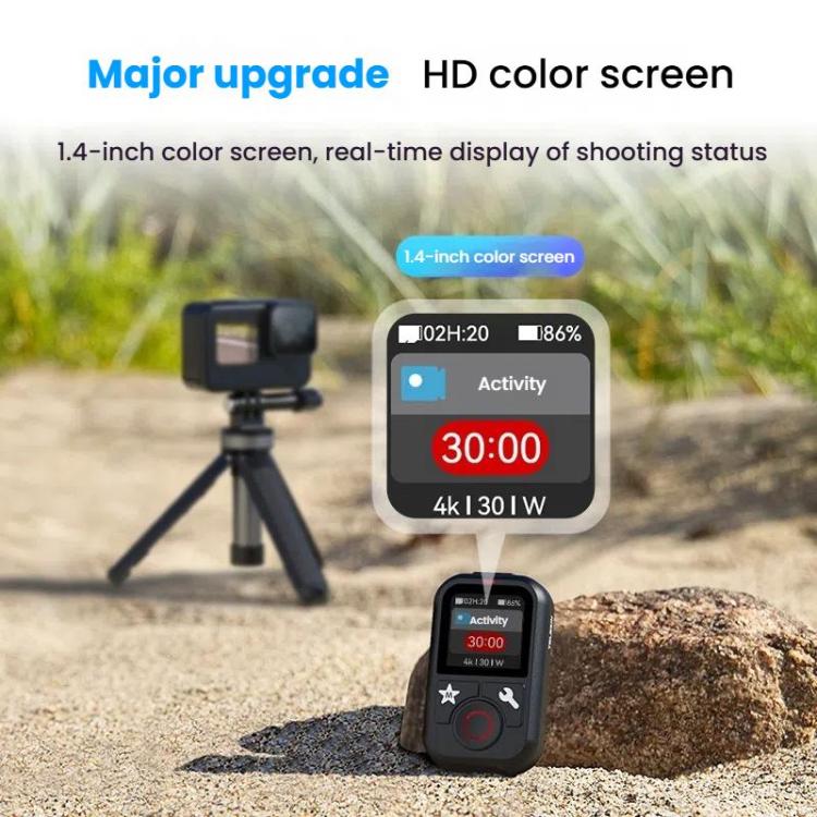 كاميرا رياضية T13 من TELESIN بمدى 60 متر مزودة بجهاز تحكم عن بعد لاسلكي بتقنية البلوتوث لكاميرا GoPro HERO13 أسود/12 أسود/11 أسود/10 أسود/9 أسود/8 أسود/ماكس