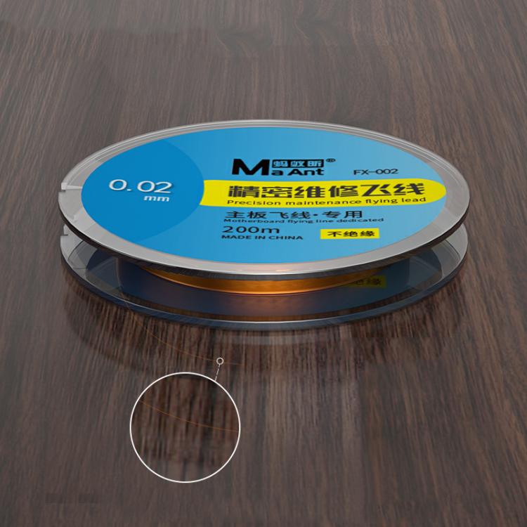 200m Mobile Phone Motherboard Precision Repair Flying Wire, MaAnt FX-001 0.01mm, MaAnt FX-002A 0.02mm Insulated, MaAnt FX-002 0.02mm Uninsulated, FX-009 0.009mm