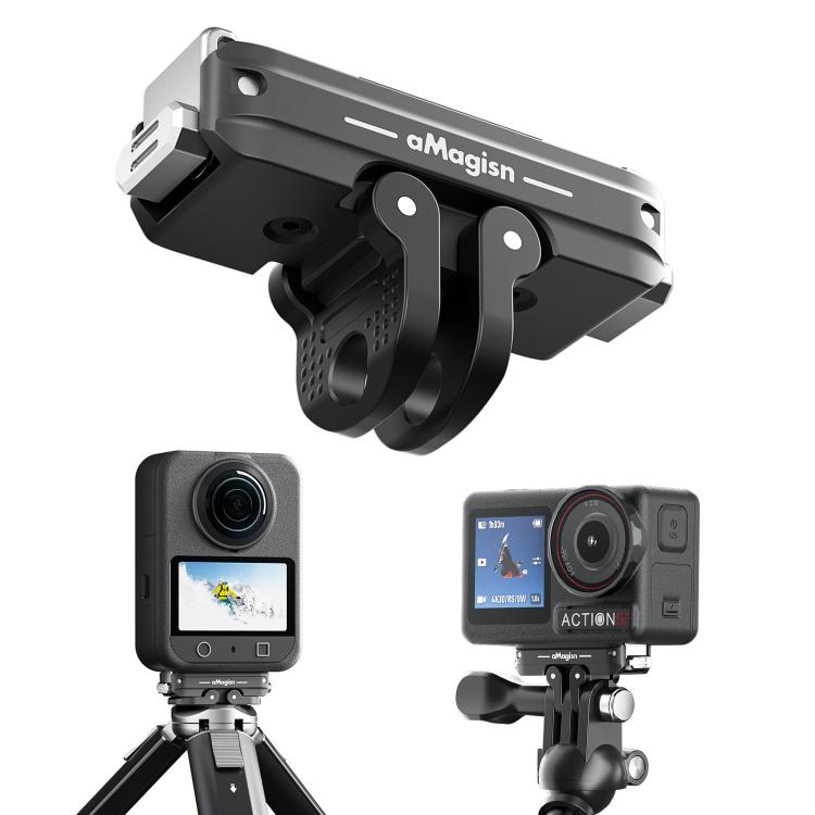محول واجهة مزدوج لحامل مغناطيسي معدني سريع الفك لـ DJI Action 5 Pro / 4 / 3 aMagisn
