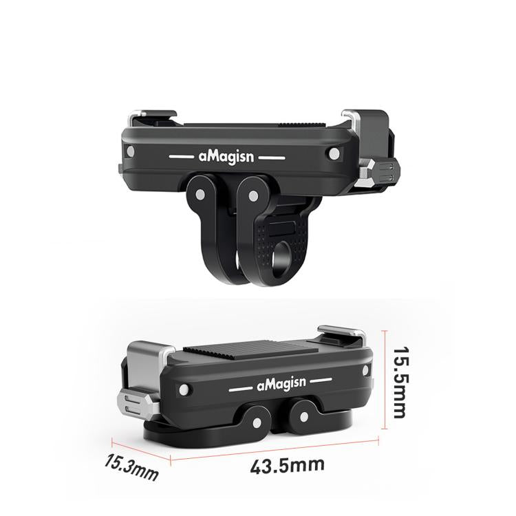 محول واجهة مزدوج لحامل مغناطيسي معدني سريع الفك لـ DJI Action 5 Pro / 4 / 3 aMagisn