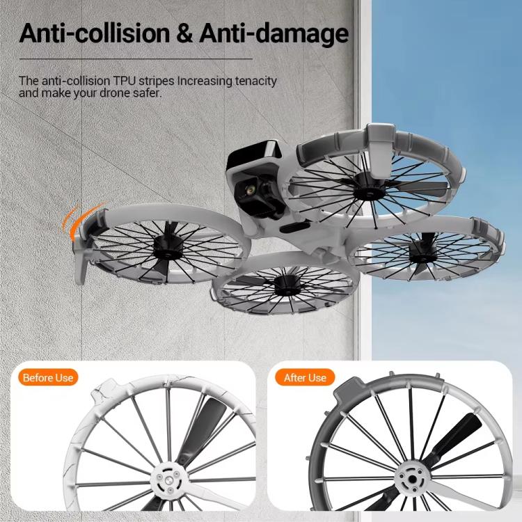 لـ DJI Flip RCSTQ Paddle Protector Shock Protector Anti-Scratch and Anti-Track Ring