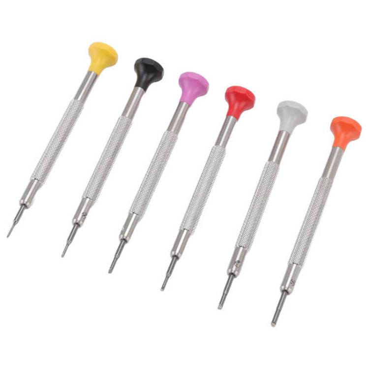 0.8-1.8mm Flat Type Screwdriver Watch Repairing Driver Tool, 6pcs / Set
