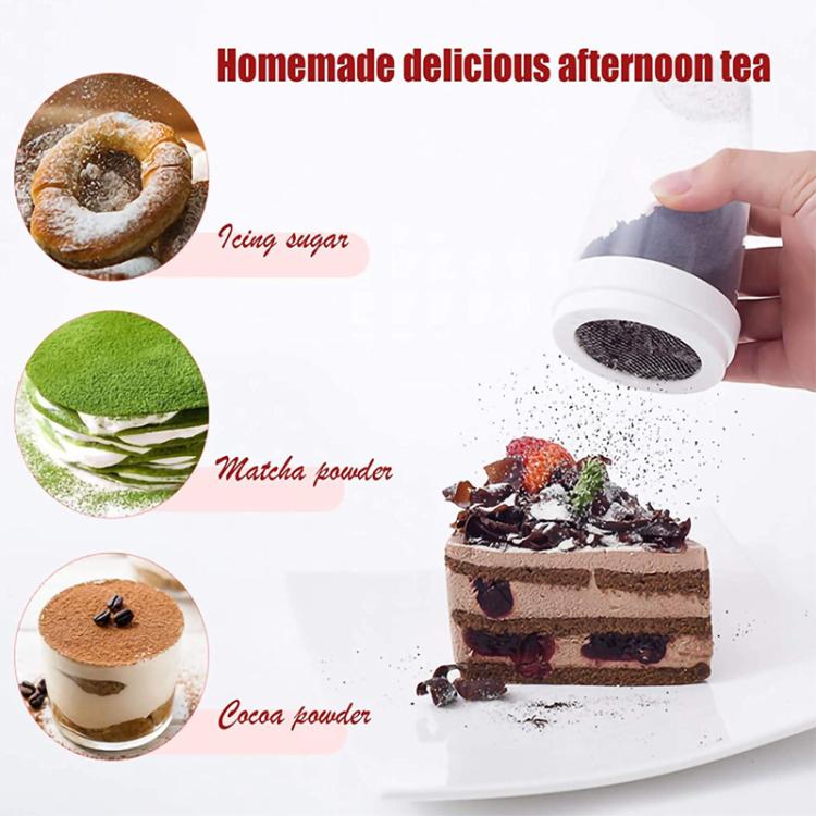 2pcs Plastic Baking Cocoa Powder Sprinkler Flour Sifter