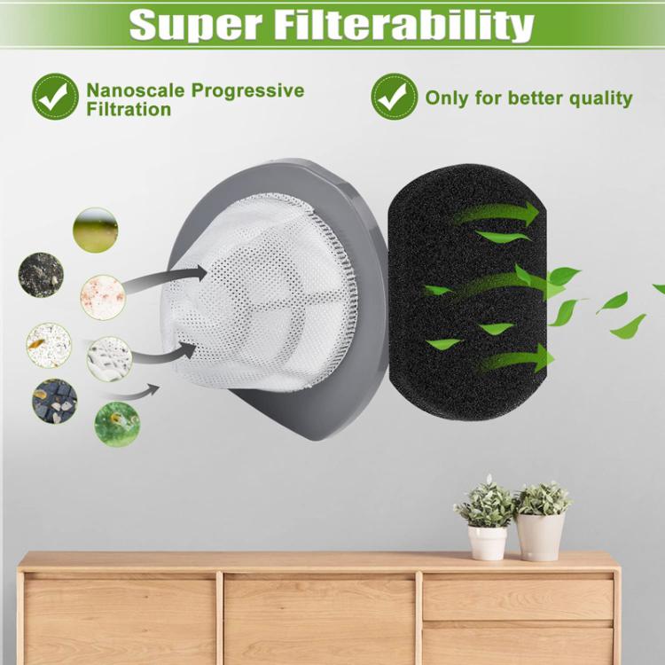 For Bissell Bissell 2033 Filter Cartridge Vacuum Cleaner Accessories Hepa Filter Cartridge, 10pcs Sponge, 10pcs Filter