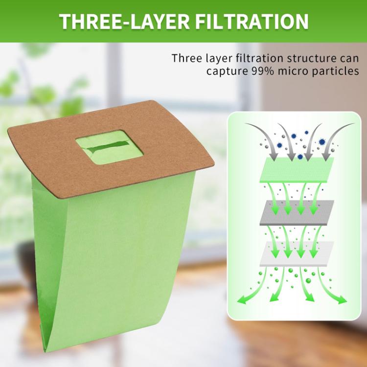 For Oreck BB Vacuum Cleaner Replacement Paper Bag Filter Dust Collection Bag, 10pcs