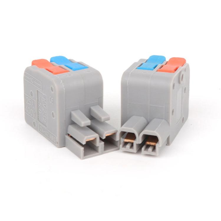 10pcs 2 In 2 Out Terminal Block Wire Push-on Quick Docking Snap Cap
