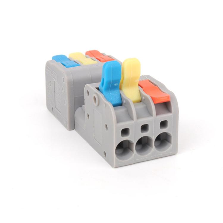 5pcs 3 In 3 Out Terminal Block Push-type Junction Box
