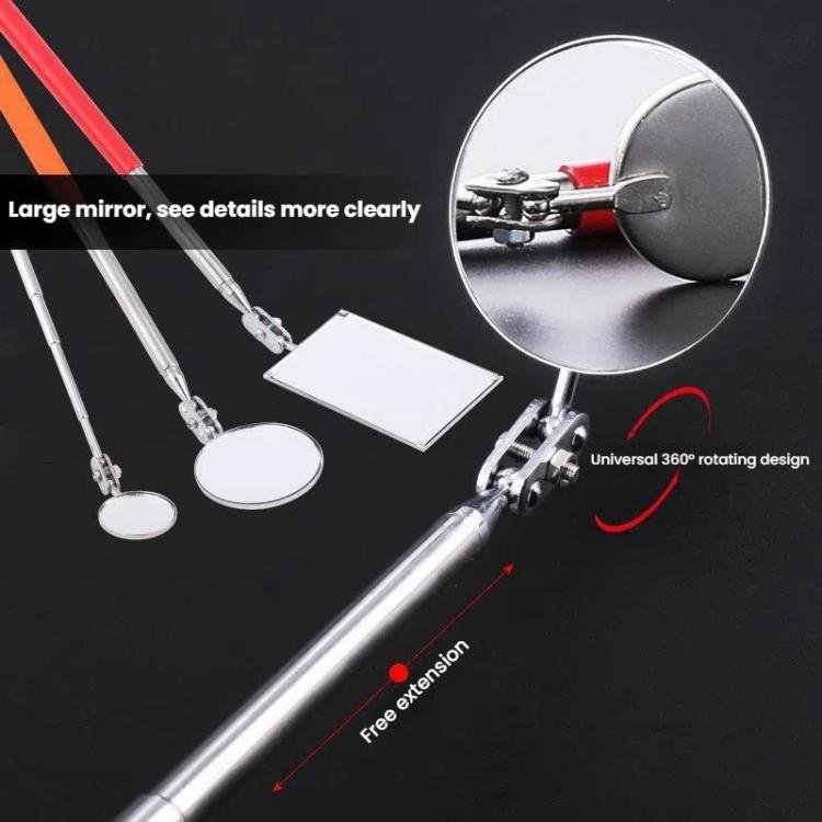 Stainless Steel Universal Rotating Telescopic Folding Viewfinder, Round 30mm, Orange 50mm, Square 85x52mm, Square with Light 65x40mm, Dual-color Round 30mm