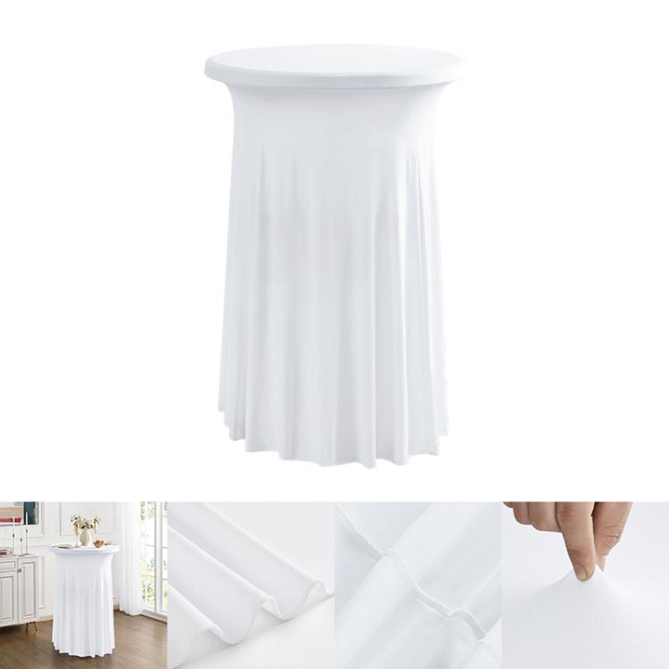 Simple Premium Feeling Business Conference Cocktail Bar Cover Round Sundress Stretch Table Cover, 60x110cm, 70x110cm, 80x110cm