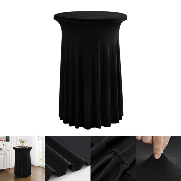 Simple Premium Feeling Business Conference Cocktail Bar Cover Round Sundress Stretch Table Cover, 60x110cm, 70x110cm, 80x110cm